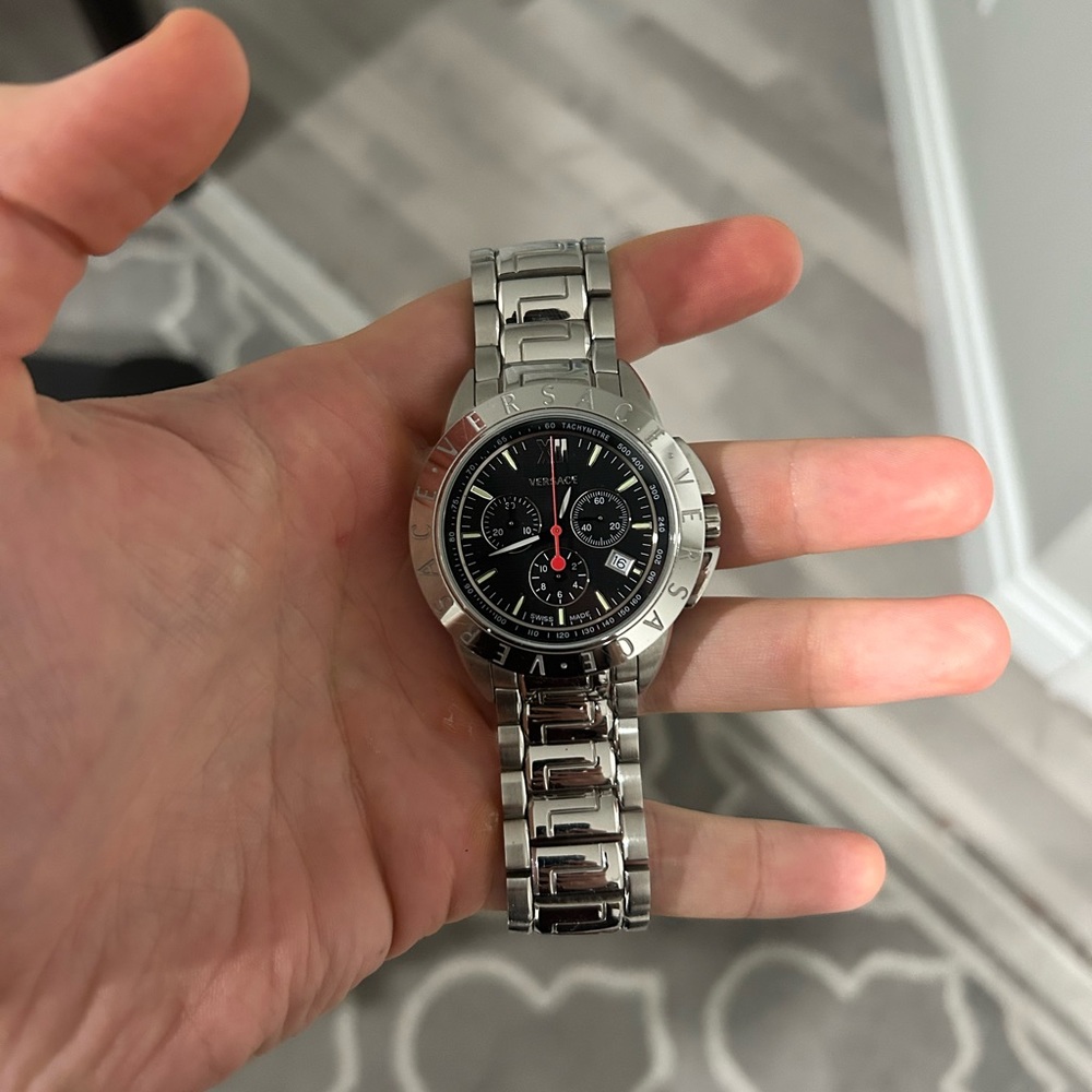 Versace Men’s V-Code Stainless Steel Watch